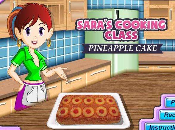 sara cooking class game pineapple cake recipe online